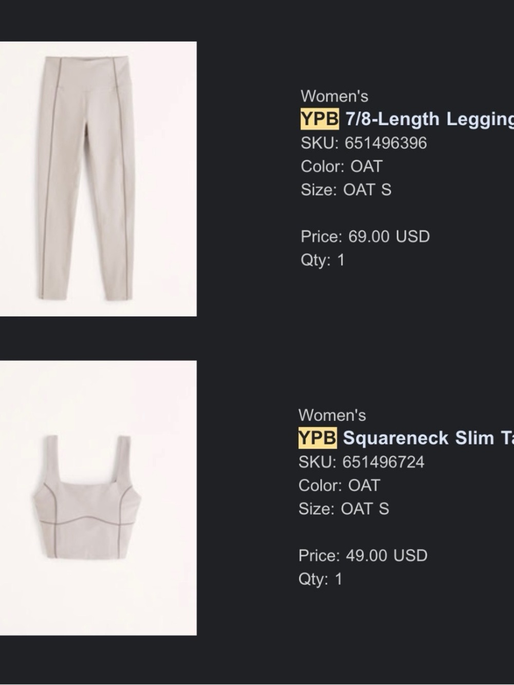YPB Oat High-Rise 7/8 Leggings